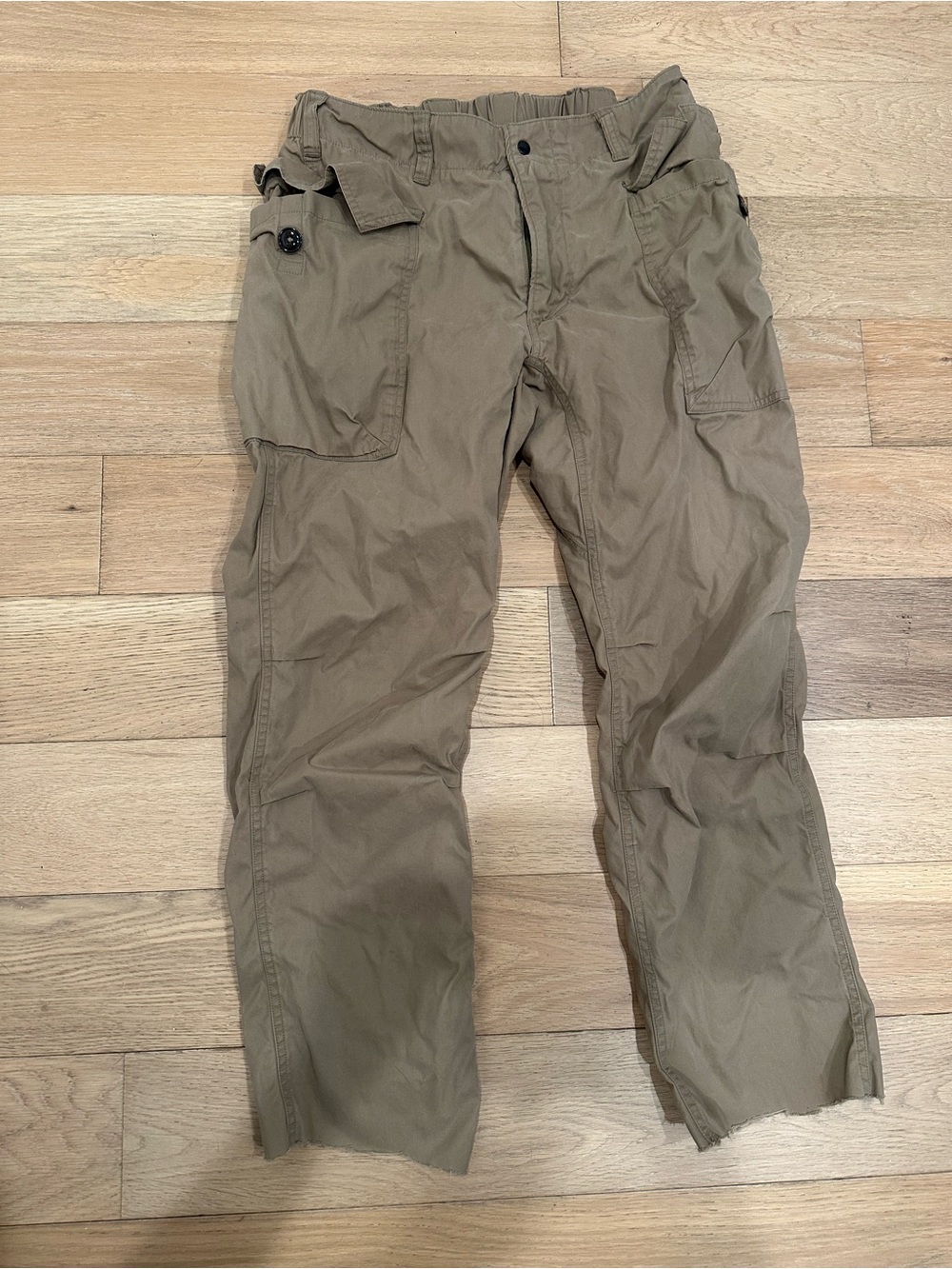 Relwen Army Military Surplus Tan Cargo Straight Fit Pants Mens 32x27